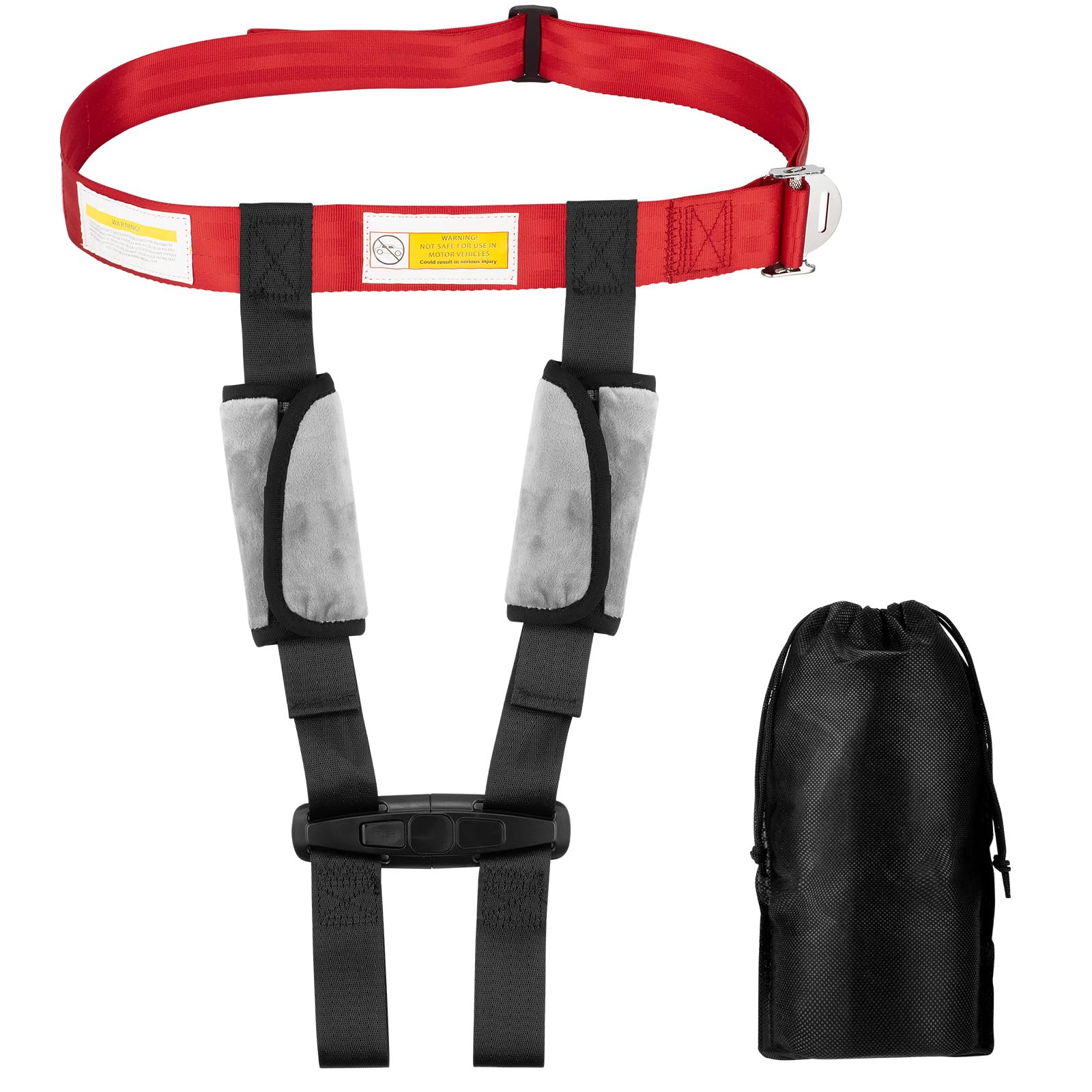 Duythy Child Airplane Safety Travel Harness Travel Accessories for Kids Baby Safety Travel Restraints Leash Safety Harness for Aviation Travel Use